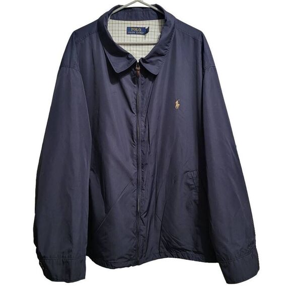 Polo Ralph Lauren Other - Polo Ralph Lauren Navy Harrington Bomber Golf Jacket Mens Plaid Lined. Mens 3XB
